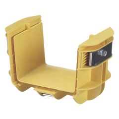 Union Recta "Cople", Para Canaleta FiberRunner™ 4X4, Color Amarillo
