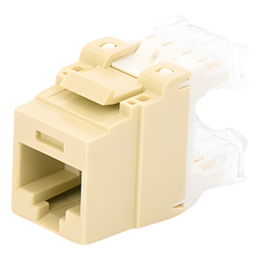 Conector Jack Estilo 110 (de Impacto), Tipo Keystone, Categoría 5e, de 8 Posiciones y 8 Cables, Color Marfil