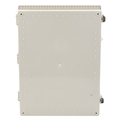 Gabinete Plástico ABS, Puerta Transparente, Uso en Intemperie (350 x 460 x 160 mm) Cierre por Broches Inoxidables y Permite Cerrado con Candado y Llave (Perno 5mm) No Incluido