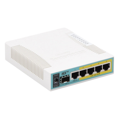 (hEX PoE) Routerboard 5 puertos Gigabit Ethernet PoE 802.3at, 1 Puerto USB
