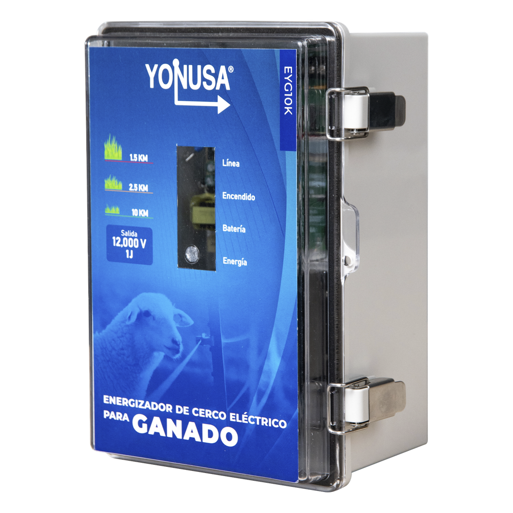 Energizador para Ganado 10,000Volts-2JOULES/ 25,000 metros lineales de protección / Cercas Electrificadas