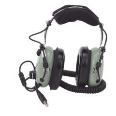 Auriculares de aviación, con micrófono, sobre la cabeza, helicóptero