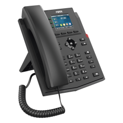 Teléfono IP empresarial para 4 líneas SIP con pantalla LCD de 2.4 pulgadas a color, Opus y conferencia de 3 vías, PoE.