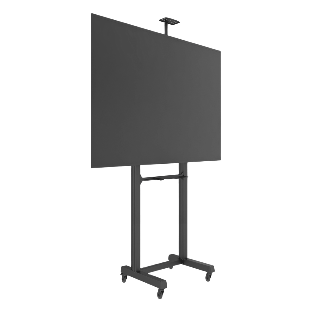 Montaje de Piso Móvil para Pantallas de  65 in a 100 in | vesa 100 x 100 hasta 1000 x 600 | carga maxima soportada 120kg| Fabricado en aluminio y acero