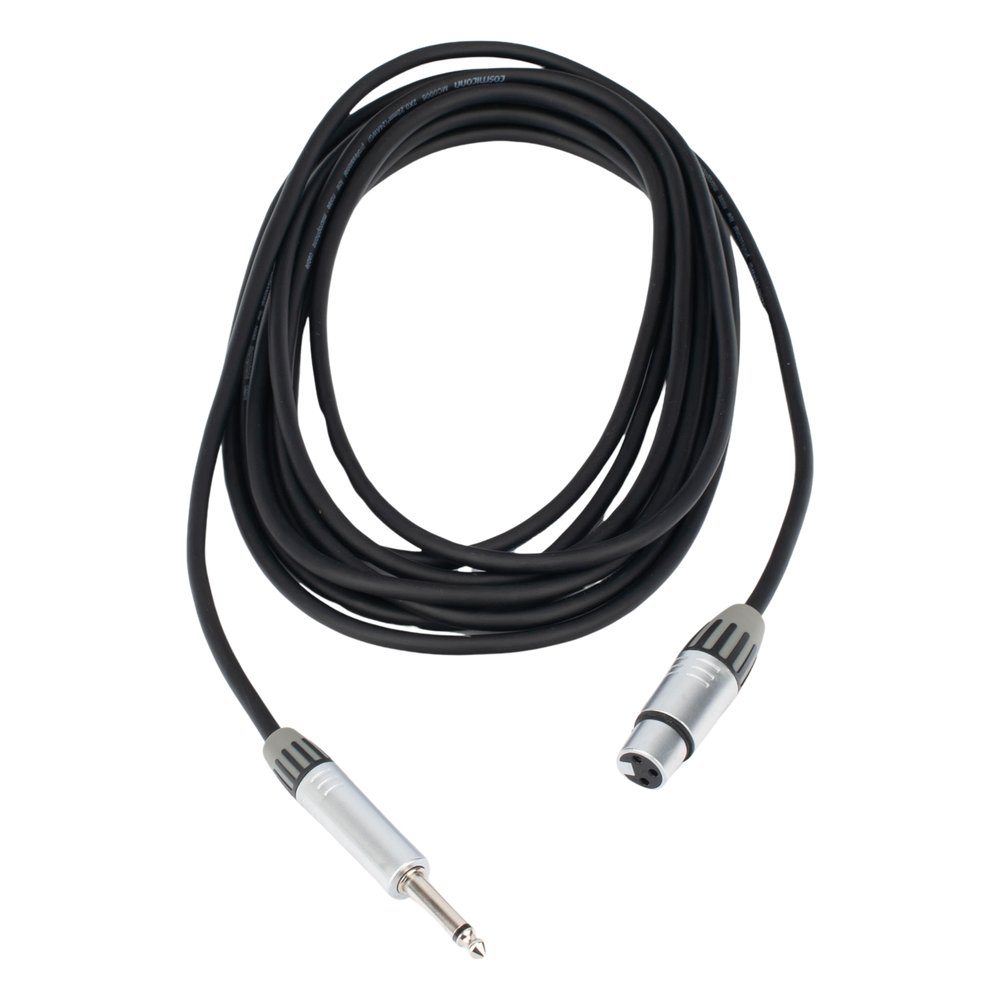 Cable de Audio | XLR 3 Polos Hembra a Plug 1/4 in mono | Conector Seetronic Serie M SCMF3 - MP2X | Longitud 3m