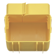 Bajada Vertical Interior de 90º con Tapa, Para uso con Canaletas 6X4 FiberRunner™, Color Amarillo