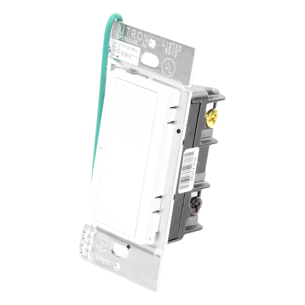 Interruptor de pared on/off para sistema RadioRA 2, doble voltaje 120/277 V, 8 A en iluminación y motores de 1/10 HP (3 A), dos hilos sin cable neutro, unipolar o multilocalización