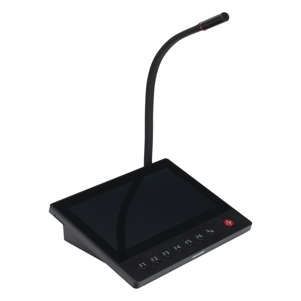 Micrófono IP | No requiere amplificador | 12 VCD | Pantalla Touch 7" | Transmisión en Tiempo Real | Integración con HikCentral Professional