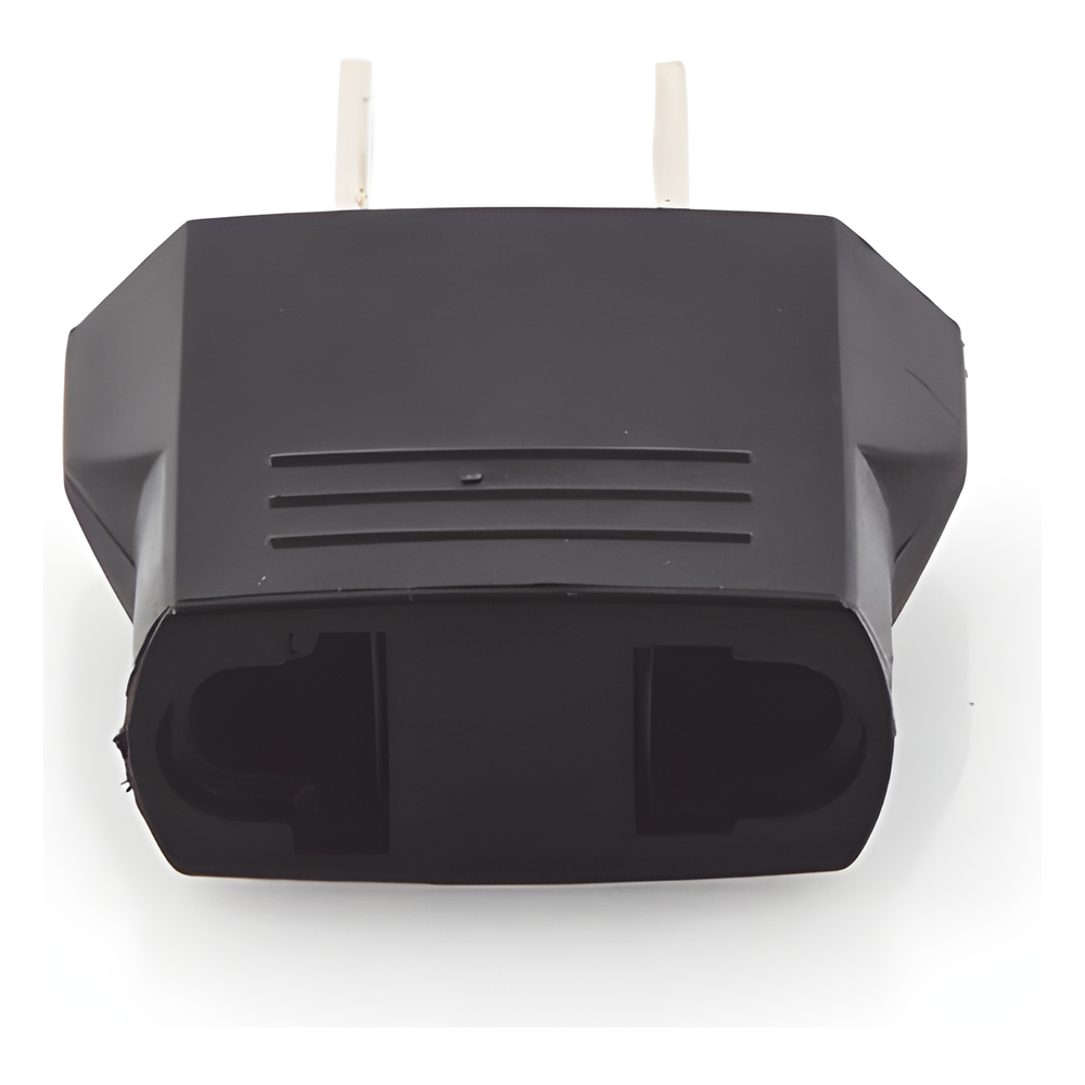 Adaptador de enchufe europea a americano, Calidad PREMIUM @ 6 A ; 110 - 250 Vca