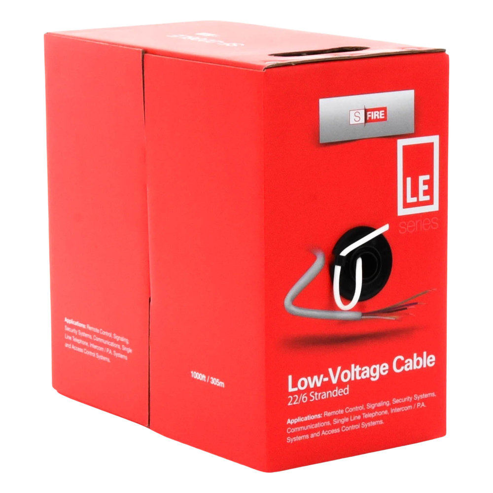 Bobina de 305 m (1000 ft) / Cable para Alarma 6x22 AWG / CCA / Blanco