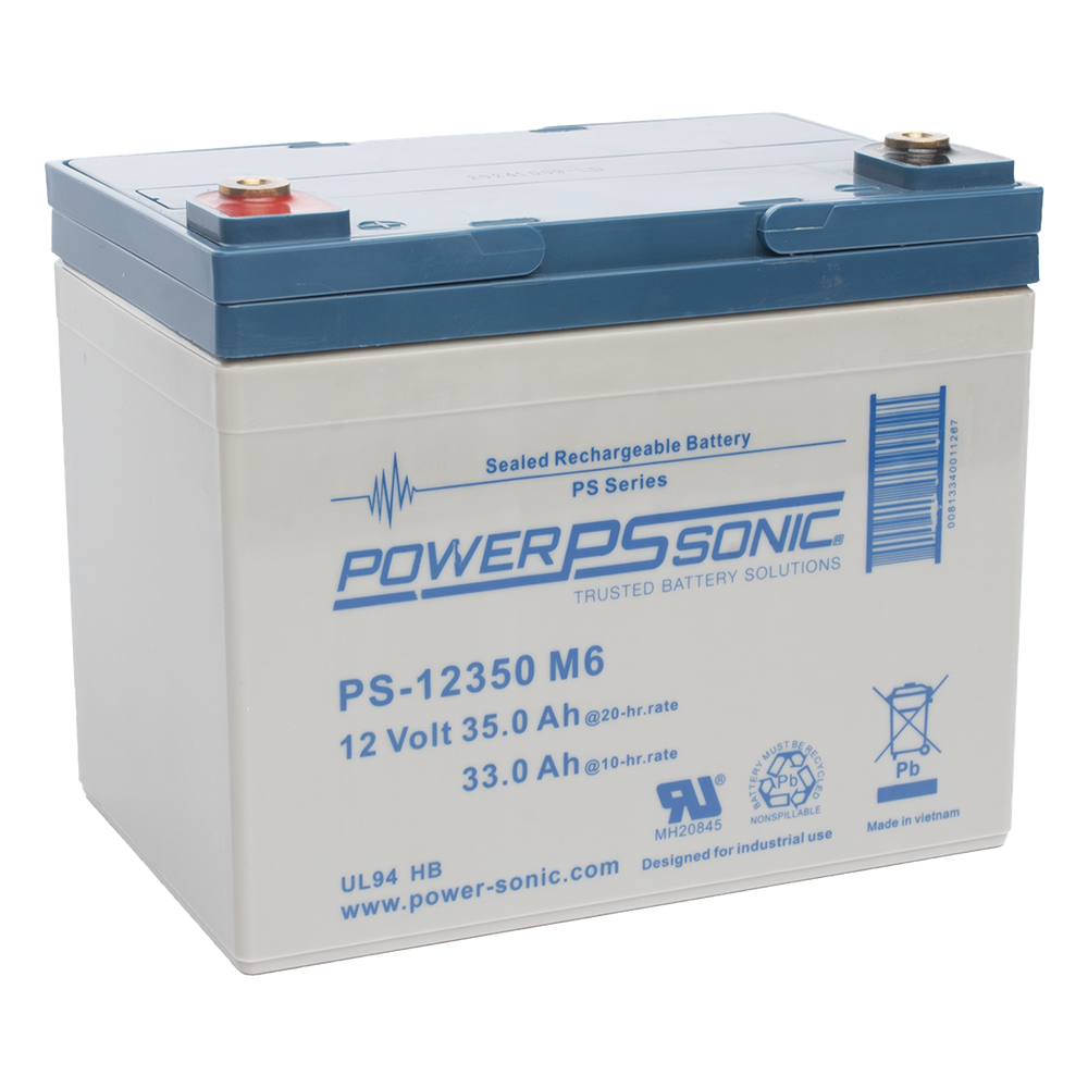 Batería 12V, 35AH, Para Respaldo, Tecnologías AGM/VRLA, 5 Años Vida Útil, Terminales M6, Reconocida UL