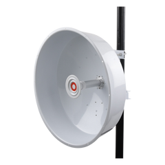 Antena direccional de alta resistencia, Ganancia 30 dBi, (4.9 -6.4 GHz), Plato hondo para mayor inmunidad al ruido, Conectores N-Hembra, Montaje incluido.