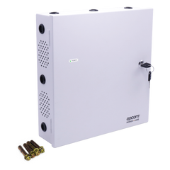 Fuente de Poder con Respaldo para Control de Acceso AL1012FC / 12VDC @ 10A / 8 Salidas Independientes / Conversión 115VAC a 12-24VDC / Batería de Respaldo 40Ah / Interfaz FACP / Supervisión AC y Batería / Montaje en Pared