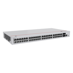 Switch de Distribución/Core Gigabit Administrable PoE Capa 3 / 48 puertos 10/100/1000 Mbps (PoE) / 4 Puertos 10GE SFP+ Uplink / ERPS / Rutas Estáticas / iStack / PoE Perpetuo / 380W / Administración Nube Gratis