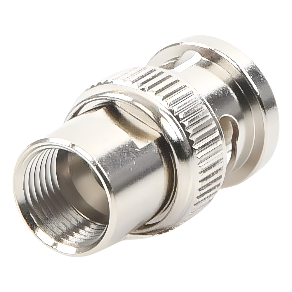 Conector BNC Macho de Rosca para Cable LP-142, RG-58/U, RG-142/U, Níquel, Oro, Delrin. .