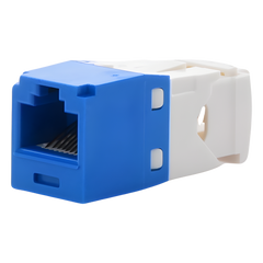 Conector Jack RJ45 Estilo TG, Mini-Com, Categoría 6, de 8 Posiciones y 8 Cables, Color Azul