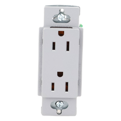 Contacto dúplex de pared 15 A / 125 V, línea Claro, para instalaciones residenciales y comerciales