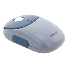 Mouse Inalámbrico FUN | Recargable| 2.4G & Bluetooth | 4 Niveles de DPI | Silencioso | Ergonómico | 5 Botones | Compatible con Windows, macOS 10.5, Android iOS Linux y Chrome OS | Color Azul.