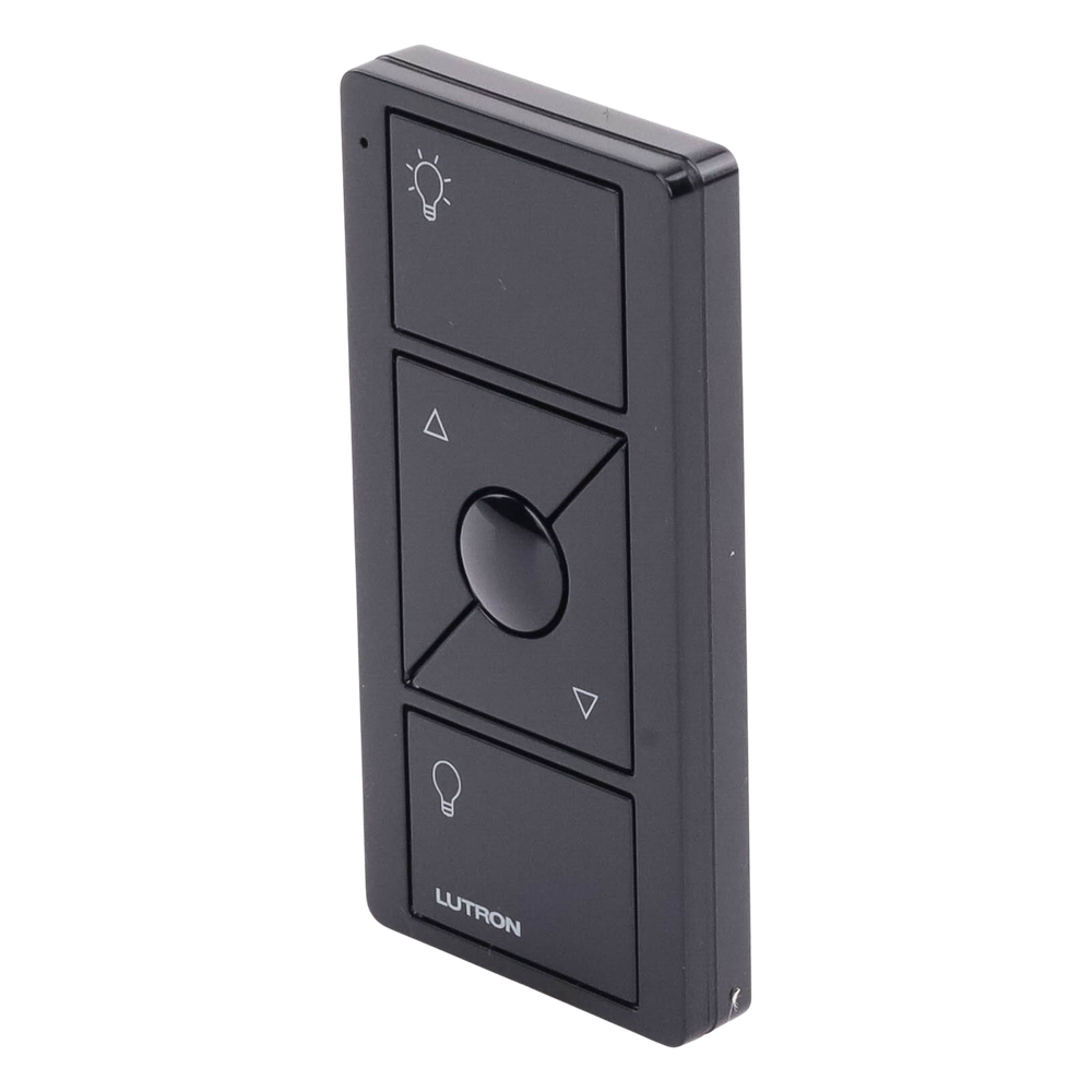 Control Pico inalámbrico de 3 botones con subir y bajar, iconos de luz, negro brillante, para sistemas Caseta Wireless, RadioRA 2, HomeWorks QS y Vive