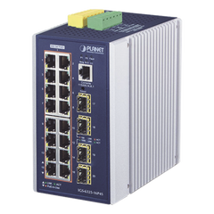 Switch Industrial Capa 3, 16 Puertos 10/100/1000T 802.3 AT POE +, 4 Puertos 1G / 2.5G SFP