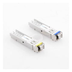 Transceptores Ópticos Bidireccionales SFP (Mini-Gbic) / Monomodo 1310 & 1550 nm / 1.25 Gbps / 1000BASE-BX / Conector LC/UPC Simplex / DDM / Hasta 10 km / 2 Piezas