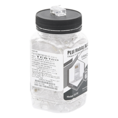 Bote con 100 Piezas de Plug Modular RJ45 Cat6 sin Blindaje, Chapado de Oro a 30 Micras para Durabilidad Extrema