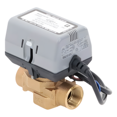 Válvula motorizada de 2 vías con actuador integrado, conexión BSPT de 3/4 pulgada, control on/off, 100-130 VCA