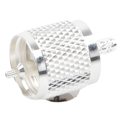 Conector UHF Macho (PL-259) de anillo plegable para cables RG-58/U, RG-142/U.