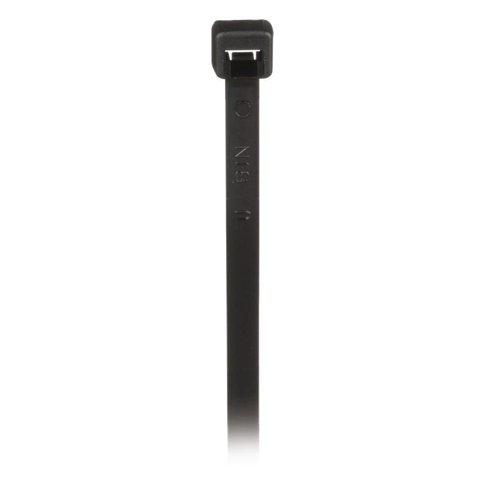 Cincho de Nylon 6.6, 203mm largo x 3.6mm ancho, Color Negro. Paquete de 1000 Piezas
