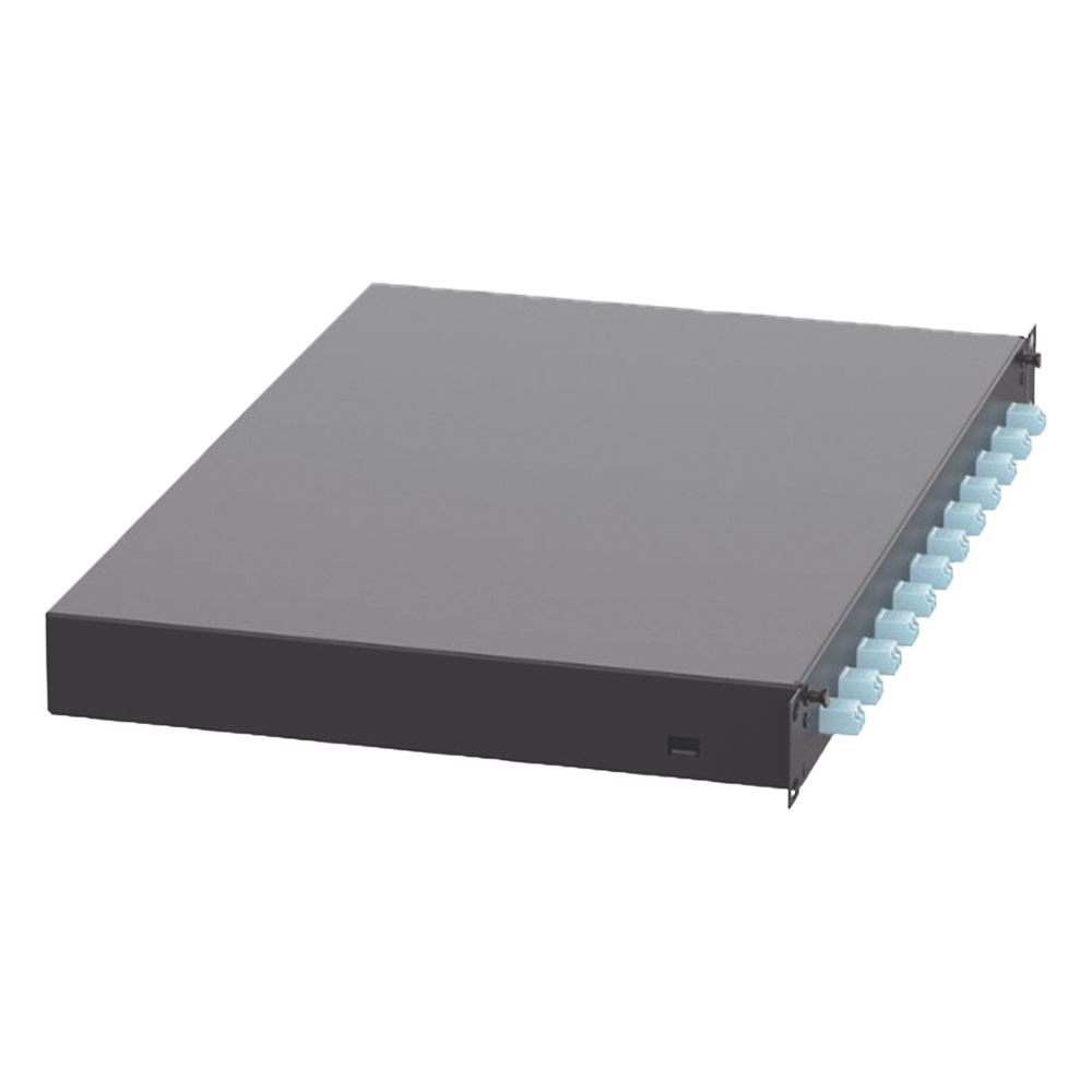 Distribuidor de Fibra Óptica, Con 12 Conectores LC Duplex (24 Fibras), Para Fibra Multimodo OM3/OM4, 1 UR