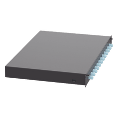 Distribuidor de Fibra Óptica, Con 12 Conectores LC Duplex (24 Fibras), Para Fibra Multimodo OM3/OM4, 1 UR