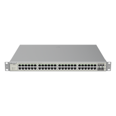 Switch Administrable Capa 3 con 48 puertos Gigabit PoE 802.3af/at + 4 SFP+ para fibra 10Gb, gestión gratuita desde la nube, 740W