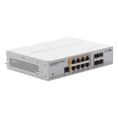 Cloud Router Switch Administrable L3, 8 puertos 10/100/1000 Mbps c/PoE Pasivo ó 802.3af/at, 4 Puertos SFP