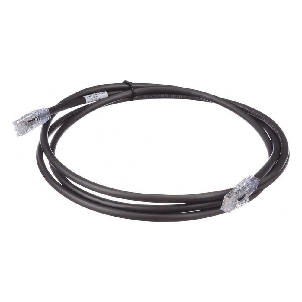 Cable de Parcheo UTP, Cat6A, 24 AWG, CM, Color Negro, 2.13 Metros (7 Pies)