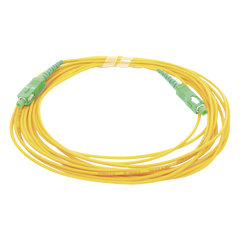 Jumper de Fibra Óptica Monomodo SC/APC - SC/APC Simplex, Color Amarillo, 5 Metros (16.40 Pies)