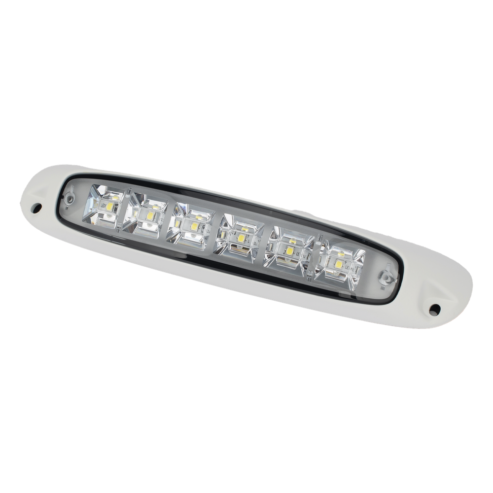 Luz Auxiliar de Escena de 6 LED, Blanco, Lente Transparente, Bisel Blanco