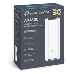 Punto de Acceso Omada Exterior-Interior / Wi-Fi 6 AX1800 MU-MIMO 2x2 / Mesh Omada / Alta Densidad de Usuarios / Configuración por Controlador o Stand-Alone / Para Montaje en Mástil/ Pared / Alimentación PoE+