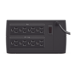Regulador De Voltaje de 1500VA/750W, Entrada NEMA 5-15P, Con 8 Salidas NEMA 5-15R y Supresión de Picos a 245 Joules