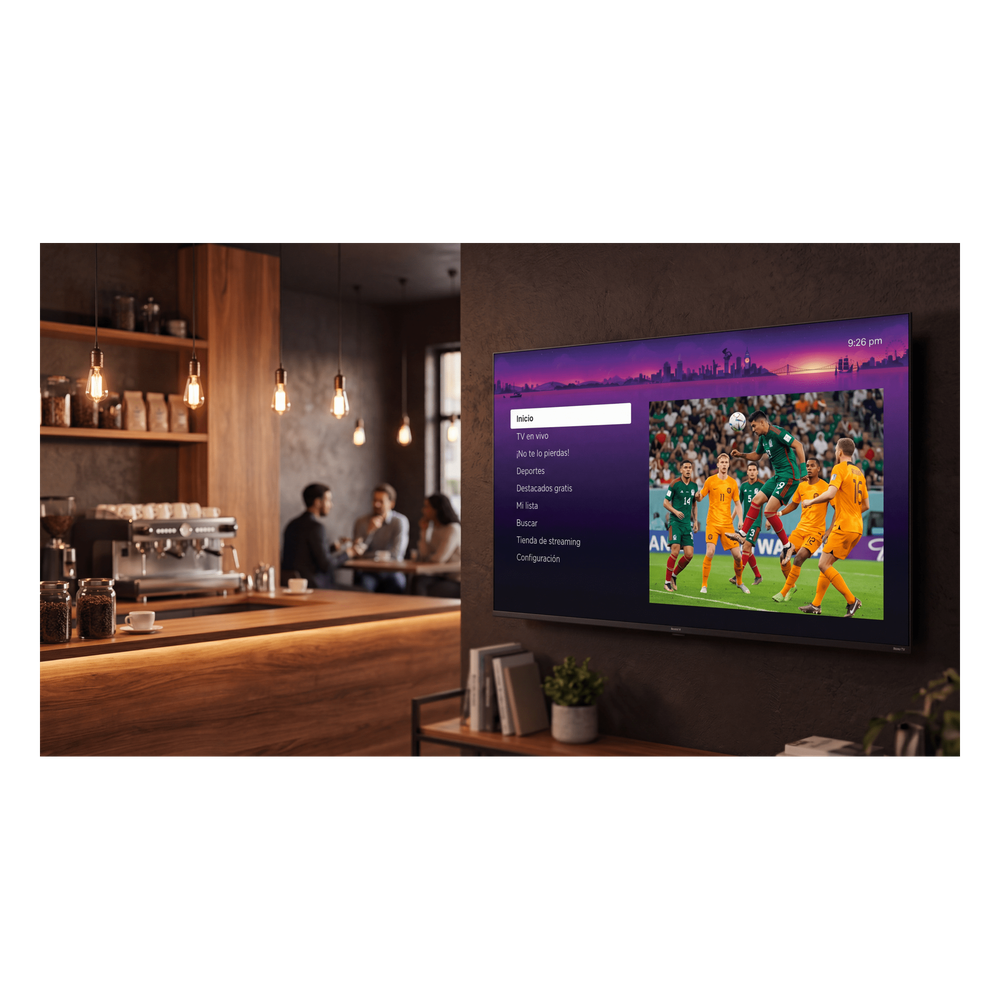 ROKU SmartTV QLED 50 Pulgadas / Resolucion 4K UHD / Dolby Audio / 3 puertos HDMI / WiFi / VESA 200x200 mm