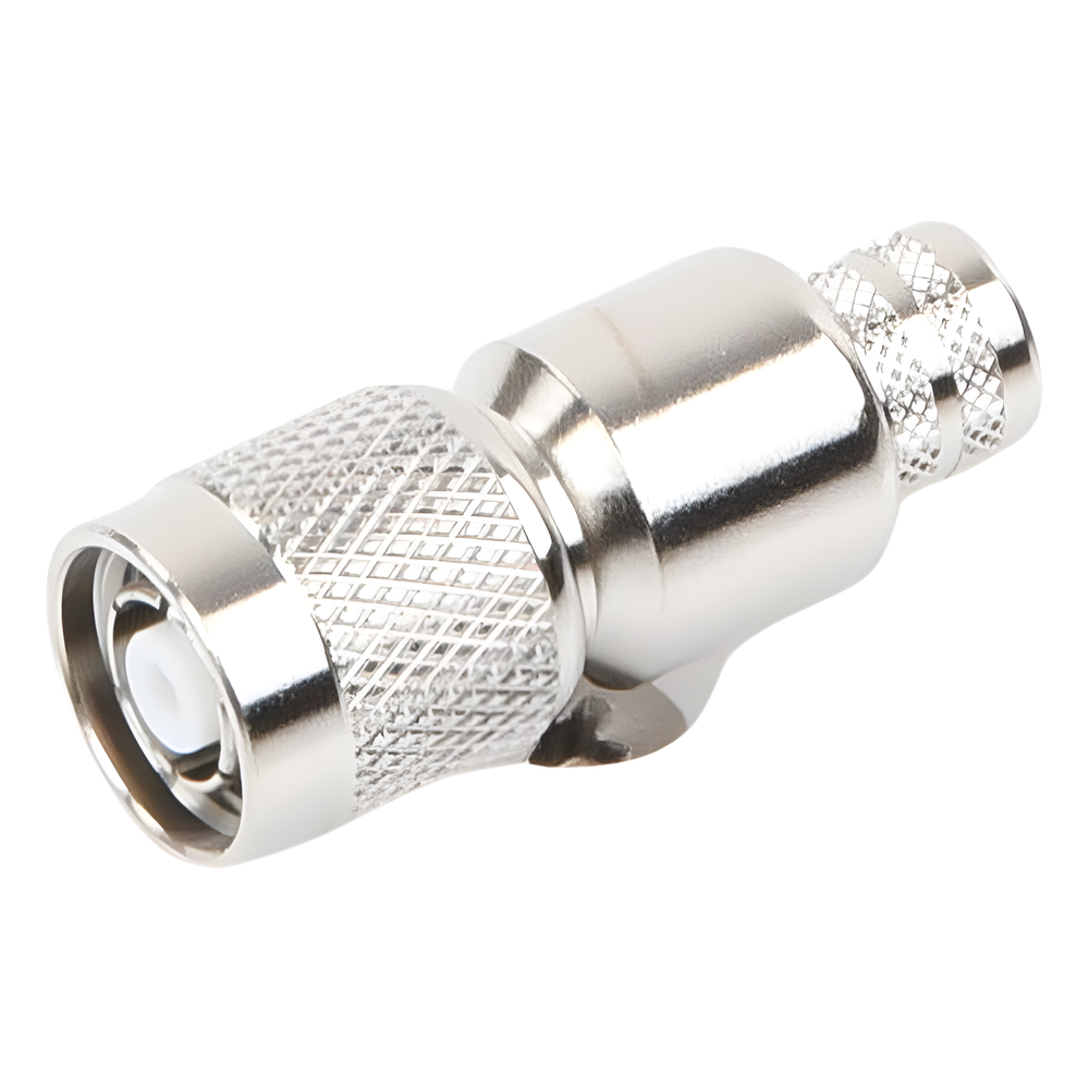Conector TNC Macho Inverso, Anillo Plegable para ensamblar en cables RG-8/U, LMR-400, Níquel, Oro, Teflón