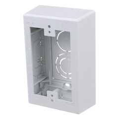 Caja de Pared Superficial, Uso Universal con Placas de Pared, con Cinta Adhesiva, Color Blanco