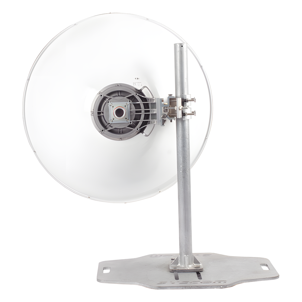 Antena Direccional de Alto Rendimiento/ Parábola profunda para mayor aislamiento al ruido/ Conector guía de onda para radio C5X, B5X, C6X, y B6X / 3 ft / 4.9 a 6.4 GHz / Ganancia de 32 dBi / Soporte de acero inoxidable / Incluye montaje.