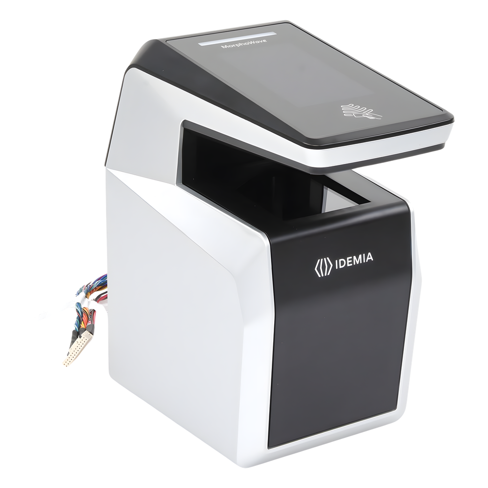 Lector de huella MorphoWave Compact MD/ IP65 / PoE, MIFARE / DESFire.