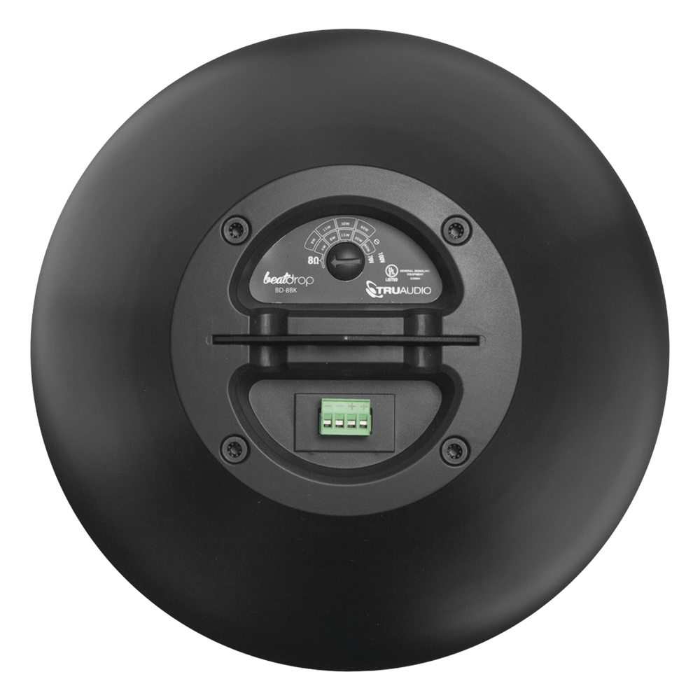 Altavoz colgante | 8 in | 70v /100v | 8 Ohms | 125 Watts | Negro