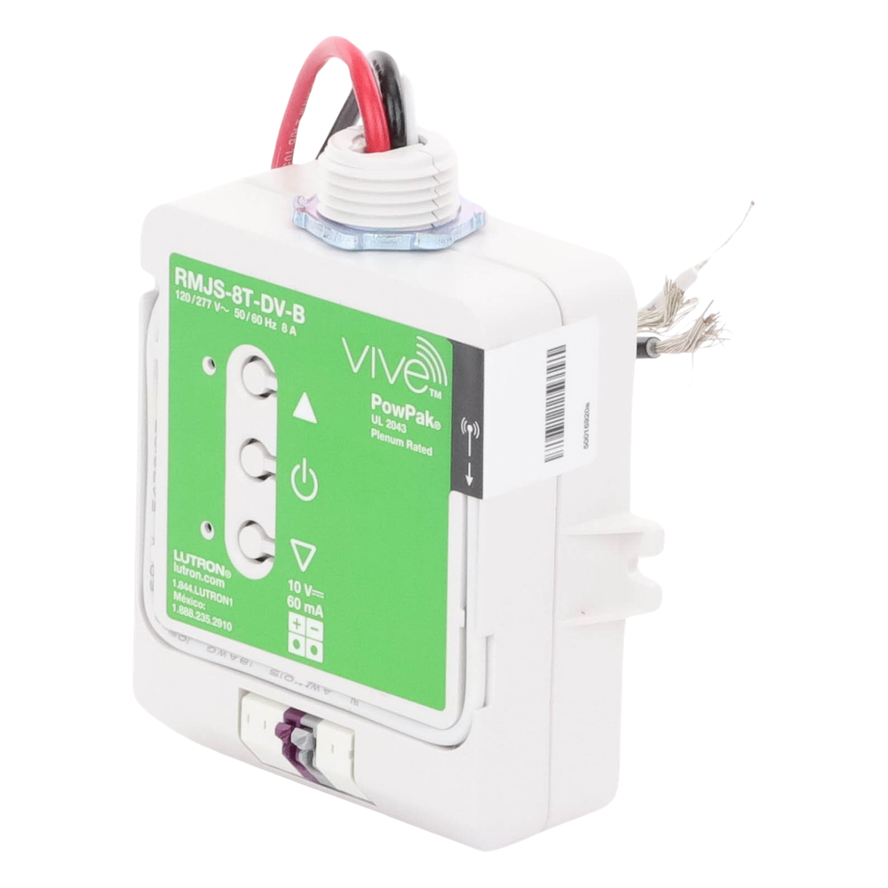 Módulo de atenuación inalámbrico PowPak con control 0-10 V, 8 A, 120/277 V, para balastros y drivers LED, compatible con controles Pico, sensores Radio Powr Savr y hub Vive