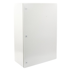 Gabinete de Acero IP66 Uso en Intemperie (800 x 1200 x 400 mm) con Placa Trasera Interior Metálica y Compuerta Inferior Atornillable (Incluye Chapa y Llave).
