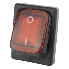 Interruptor tipo Switch con Led Color Rojo / IP65 / Diseño Industrial / NO, COM, NC / Terminales tipo F1