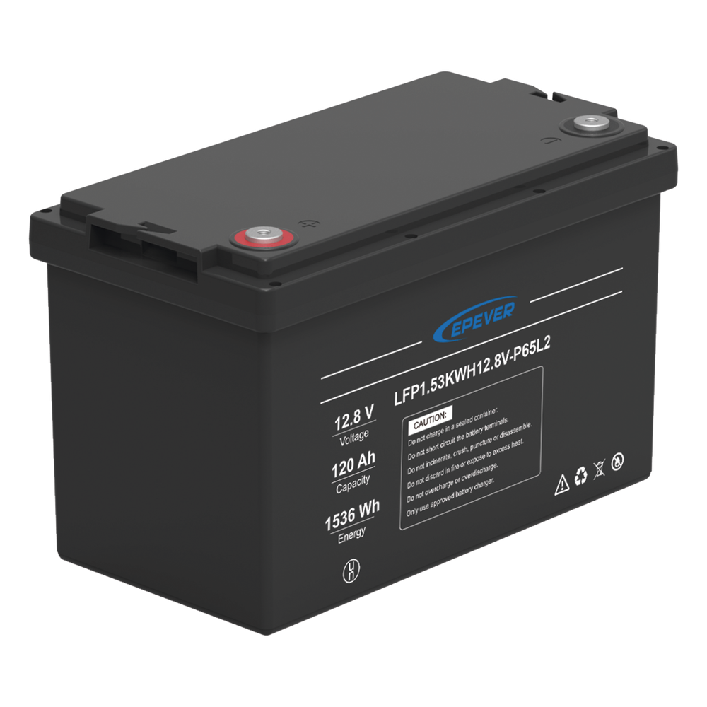 Batería de Litio LiFePO4 Ciclo Profundo / 12.8 Vcc / 120 Ah / 1.53 kWh / Exterior / Libre de Mantenimiento