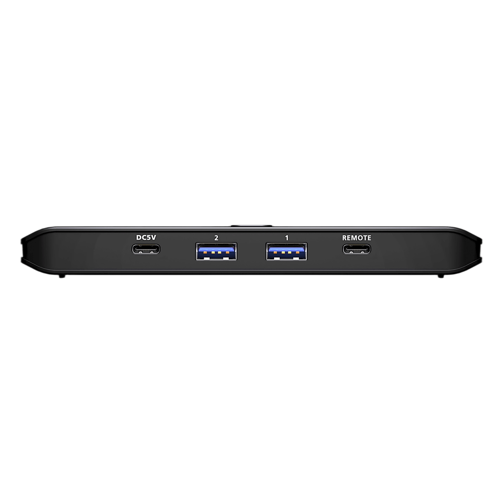 Sharing Switch USB 3.2 Gen 1 Essentials | 2 x 4 Puertos | 5 Gbps | InstaSync | Boton Integrado | Selector Remoto | Diseño Compacto