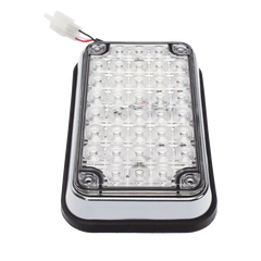 Luz de Advertencia de 6X4", Bicolor Rojo/Claro, Ideal para Ambulancias